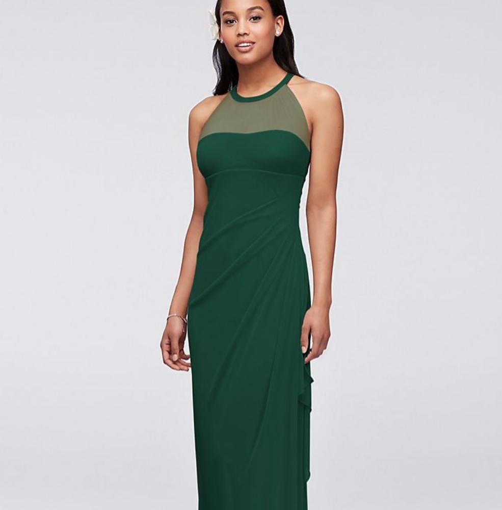 Juniper green long formal dress